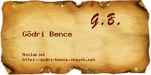 Gödri Bence névjegykártya