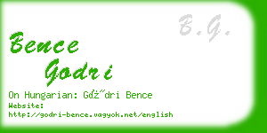 bence godri business card